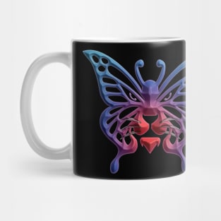 Wolf and butterfly 3d super soft blend drawing cute cool colorful Mug